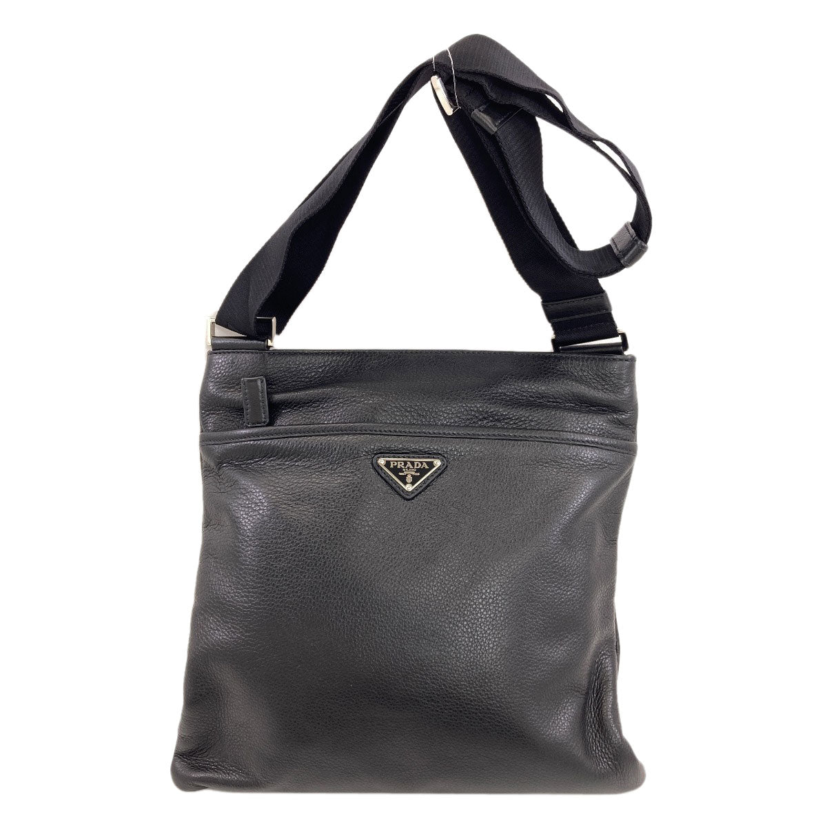 PRADA プラダ ロゴ金具 ショルダーバッグ レザー レディース 中古