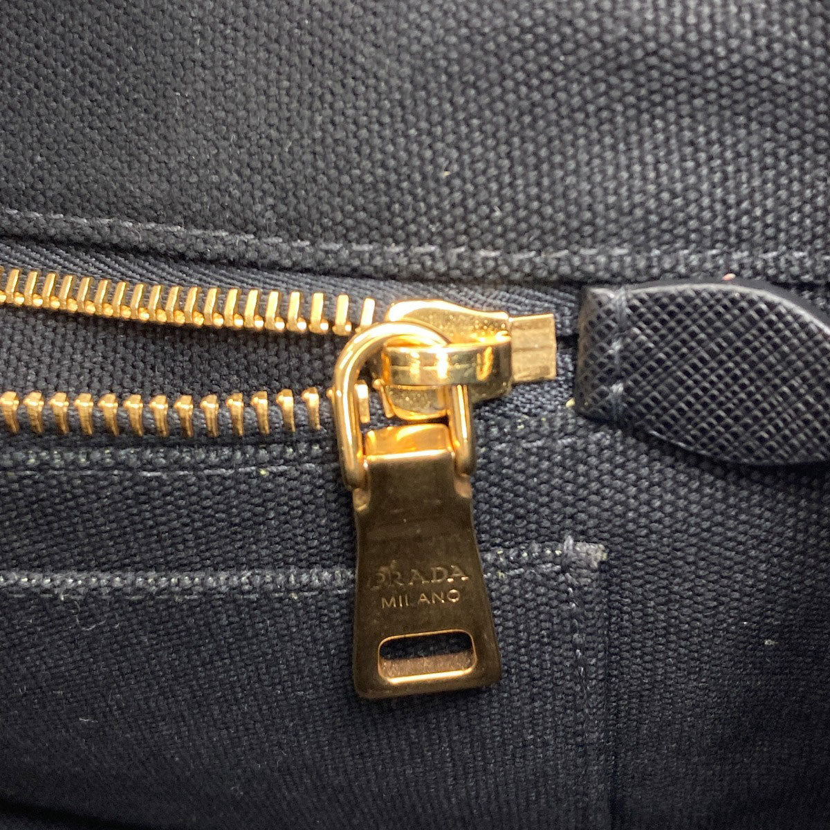 PRADA プラダ カナパミニ 2WAY ハンドバッグ キャンバス レディース 中古