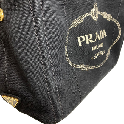 PRADA プラダ カナパミニ 2WAY ハンドバッグ キャンバス レディース 中古
