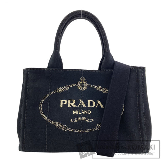 PRADA プラダ カナパミニ 2WAY ハンドバッグ キャンバス レディース 中古