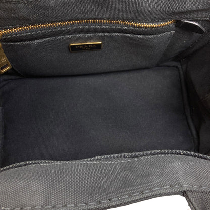 PRADA プラダ カナパミニ 2WAY ハンドバッグ キャンバス レディース 中古