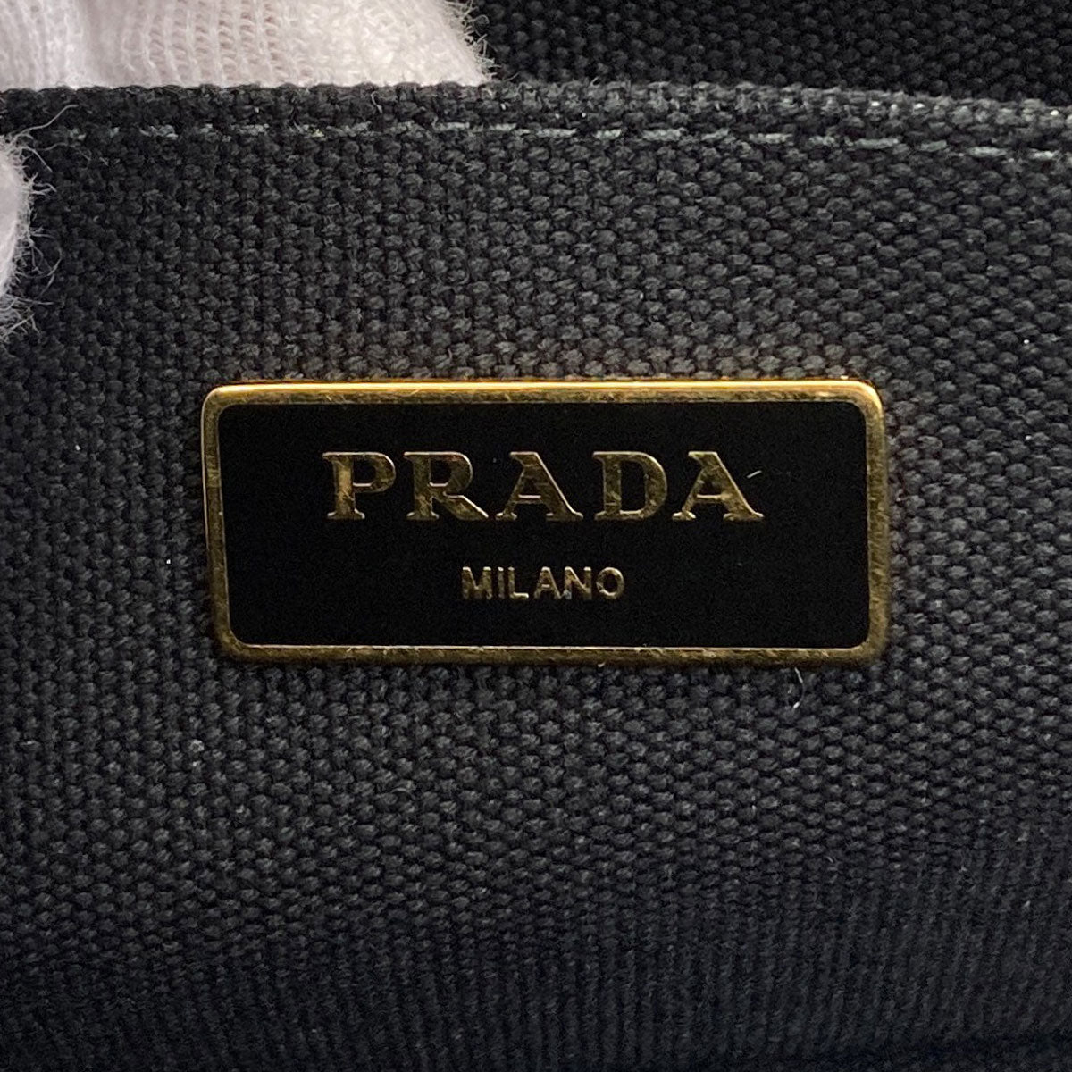 PRADA プラダ カナパミニ 2WAY ハンドバッグ キャンバス レディース 中古