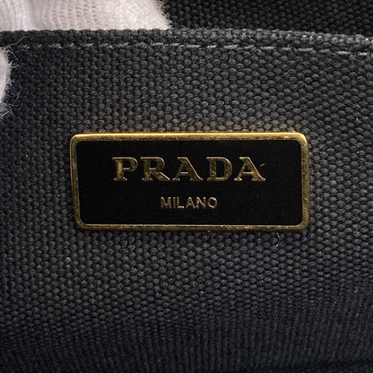 PRADA プラダ カナパミニ 2WAY ハンドバッグ キャンバス レディース 中古