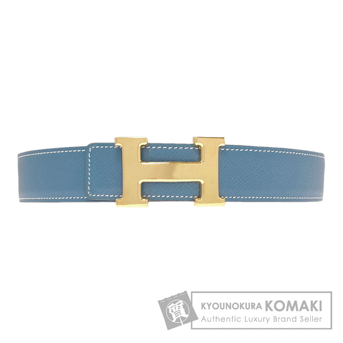 エルメス Hベルト ブルージーン ゴールド金具 ベルト 中古 商品画像1