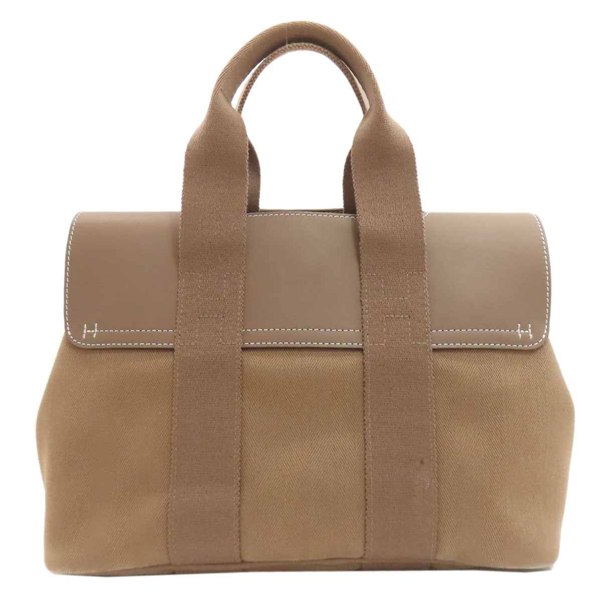 HERMES エルメス ヴァルパライソPM エトープ シルバー金具 ハンドバッグ トワルシェブロン レディース 中古