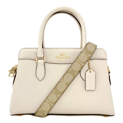 COACH コーチ CH502 ミニ ダーシー キャリーオール シグネチャー 2WAY ハンドバッグ PVC レディース 中古