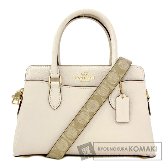 COACH コーチ CH502 ミニ ダーシー キャリーオール シグネチャー 2WAY ハンドバッグ PVC レディース 中古