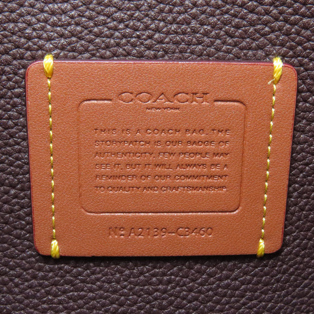 COACH コーチ C3460 2WAY ハンドバッグ レザー レディース 中古