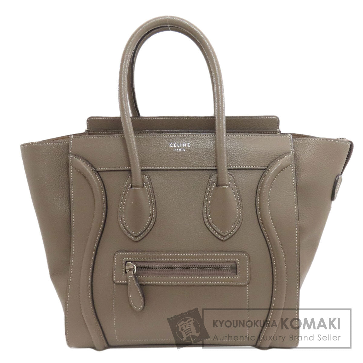 CELINE セリーヌ ラゲージマイクロ ハンドバッグ カーフ レディース 中古