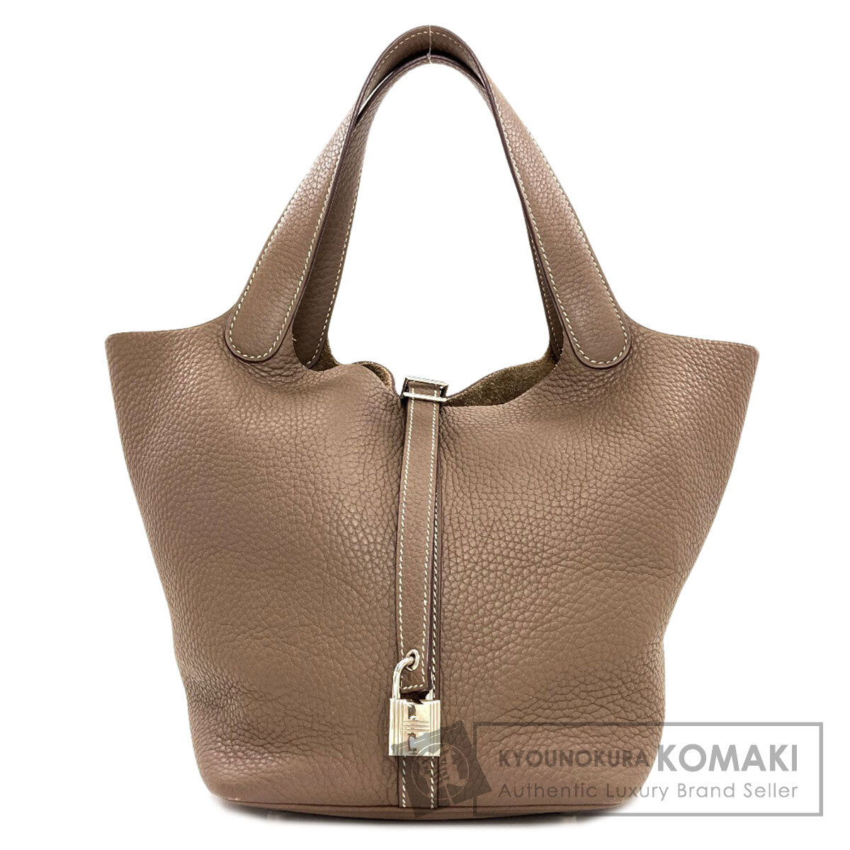 エルメス ピコタンロックMM エトープ シルバー金具 ハンドバッグ 中古 商品画像1