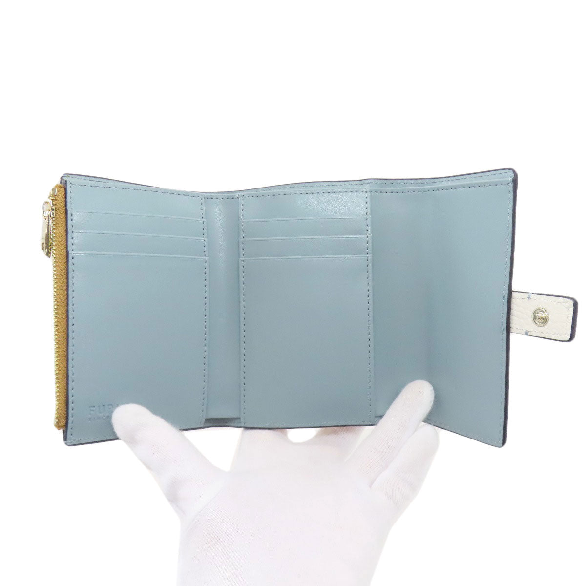 フルラ アーチロゴ 三つ折り財布（小銭入れあり） 中古 商品画像5