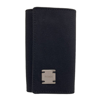 FENDI フェンディ ロゴ キーケース キャンバス レディース 中古