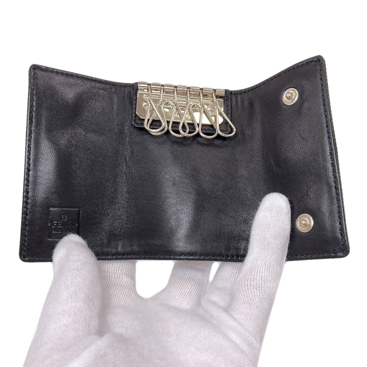 FENDI フェンディ ロゴ キーケース キャンバス レディース 中古