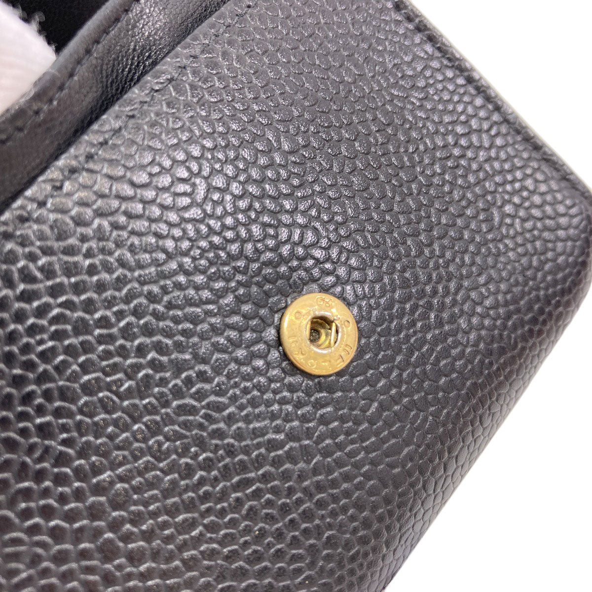 CHANEL シャネル ココマーク ステッチ ゴールド金具 コインケース グレインド カーフスキン レディース 中古