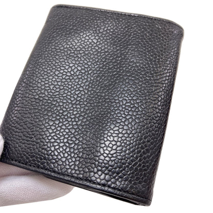 CHANEL シャネル ココマーク ステッチ ゴールド金具 コインケース グレインド カーフスキン レディース 中古