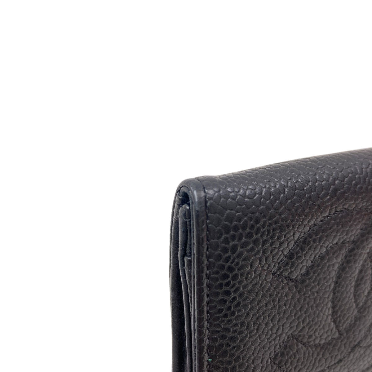 CHANEL シャネル ココマーク ステッチ ゴールド金具 コインケース グレインド カーフスキン レディース 中古