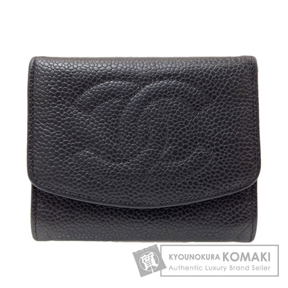 CHANEL シャネル ココマーク ステッチ ゴールド金具 コインケース グレインド カーフスキン レディース 中古