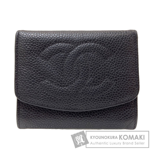 CHANEL シャネル ココマーク ステッチ ゴールド金具 コインケース グレインド カーフスキン レディース 中古