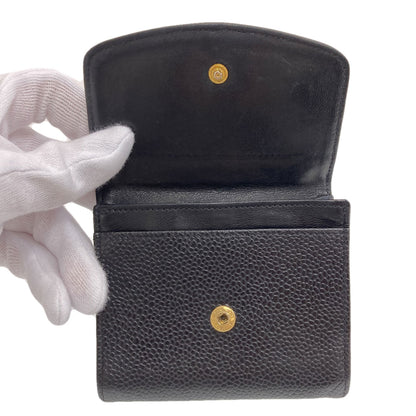 CHANEL シャネル ココマーク ステッチ ゴールド金具 コインケース グレインド カーフスキン レディース 中古