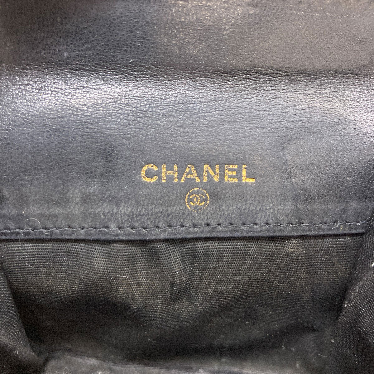 CHANEL シャネル ココマーク ステッチ ゴールド金具 コインケース グレインド カーフスキン レディース 中古