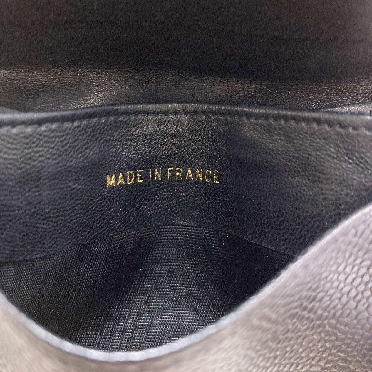 CHANEL シャネル ココマーク ステッチ ゴールド金具 コインケース グレインド カーフスキン レディース 中古