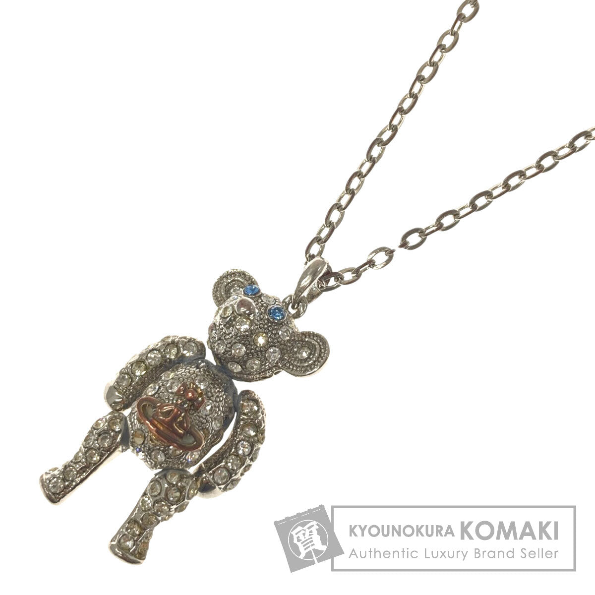ヴィヴィアンウエストウッド クリスタル テディベアアラインストーン ネックレス 中古 商品画像1