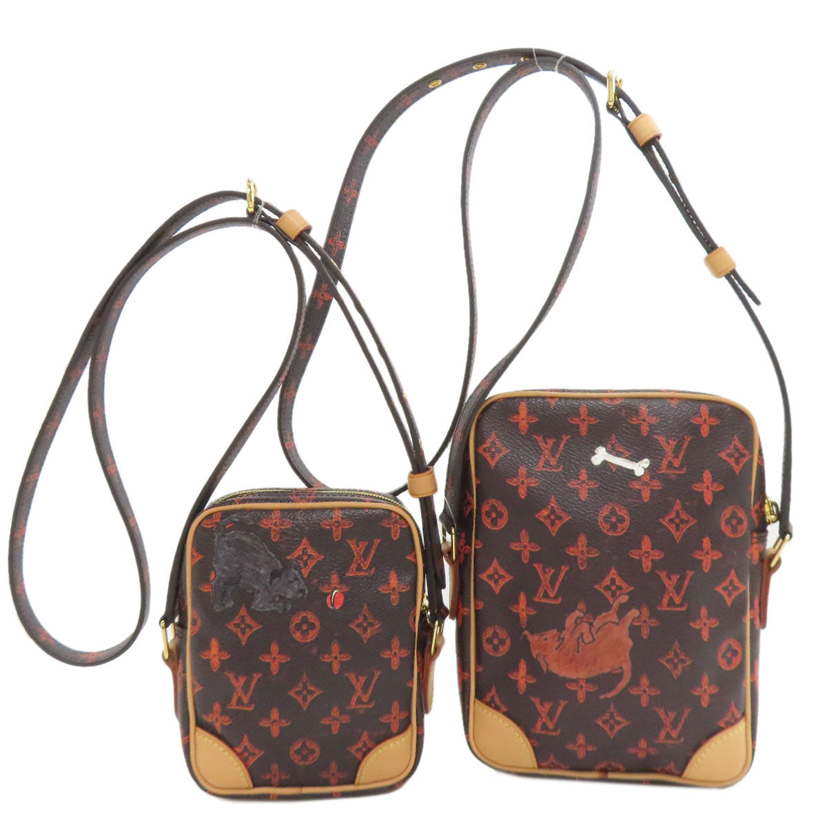 LOUIS VUITTON ルイヴィトン M44399 パナムセット キャットグラム ショルダーバッグ モノグラムキャンバス レディース 中古