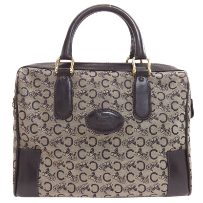 CELINE セリーヌ Cサルキー ハンドバッグ キャンバス レディース 中古