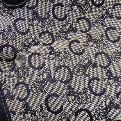 CELINE セリーヌ Cサルキー ハンドバッグ キャンバス レディース 中古