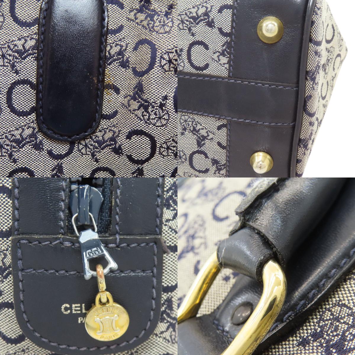 CELINE セリーヌ Cサルキー ハンドバッグ キャンバス レディース 中古