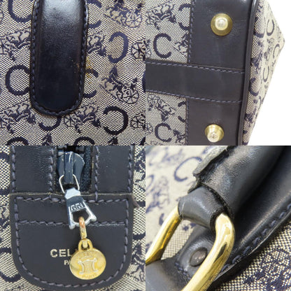 CELINE セリーヌ Cサルキー ハンドバッグ キャンバス レディース 中古