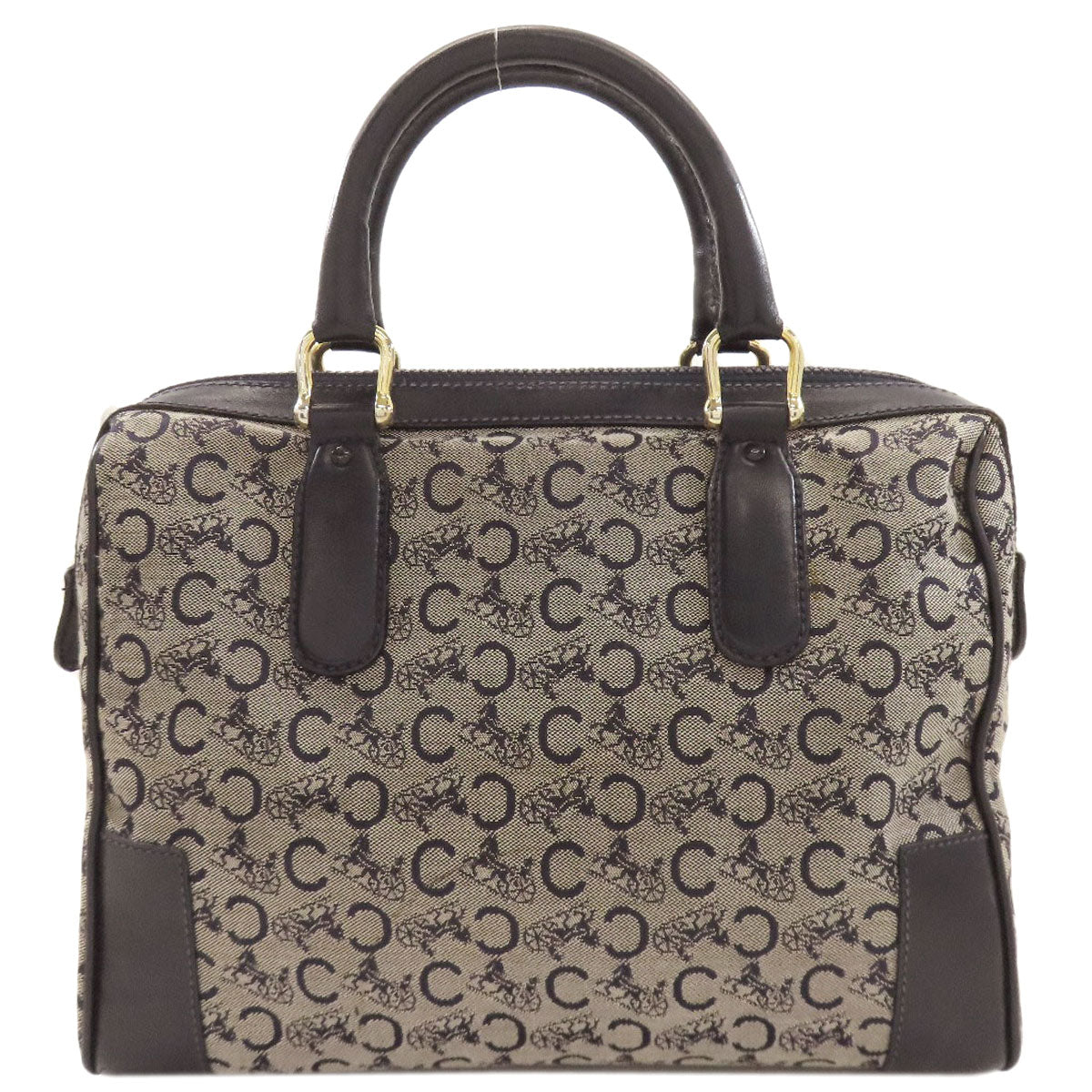 CELINE セリーヌ Cサルキー ハンドバッグ キャンバス レディース 中古