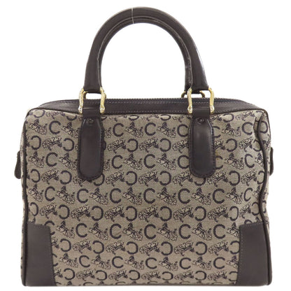CELINE セリーヌ Cサルキー ハンドバッグ キャンバス レディース 中古