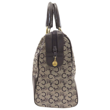 CELINE セリーヌ Cサルキー ハンドバッグ キャンバス レディース 中古