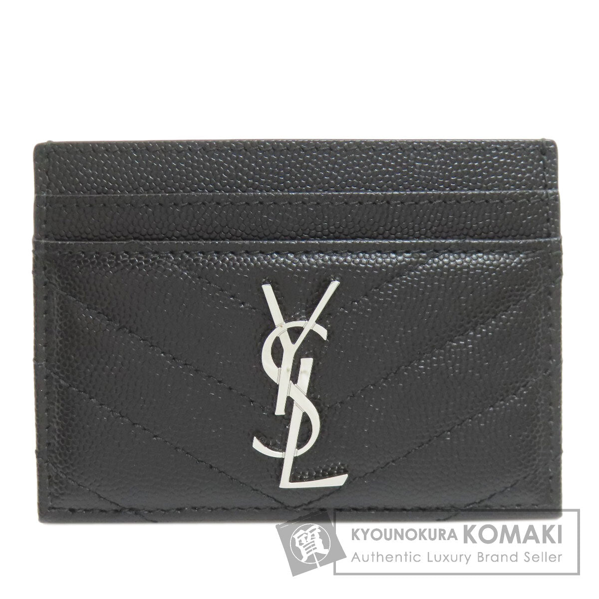 イヴ・サンローラン Vステッチ カサンドラ カードケース 中古 商品画像1