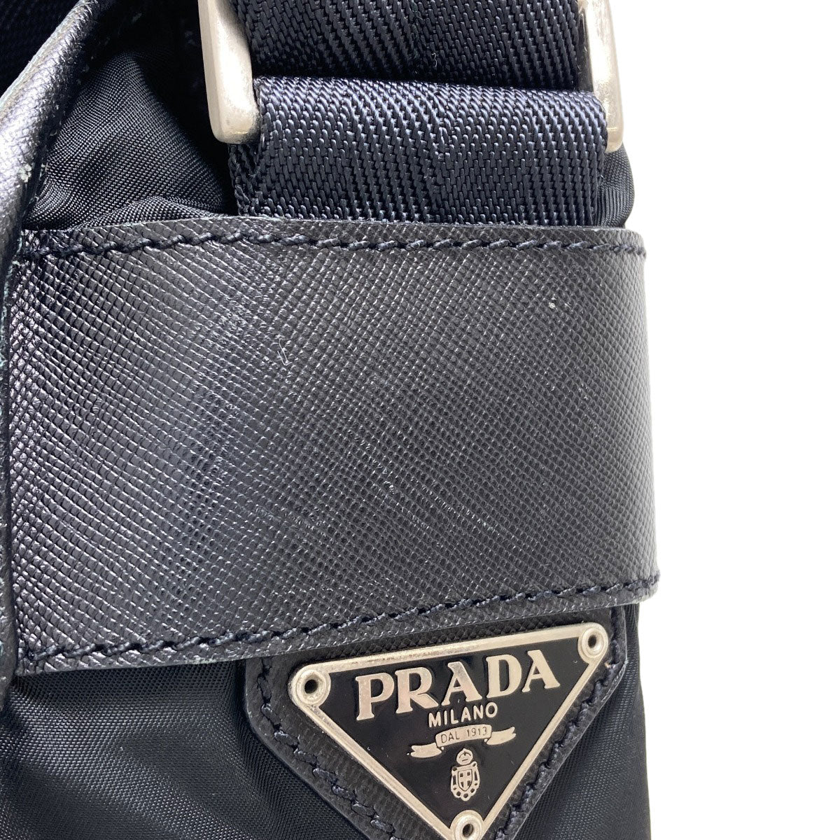 PRADA プラダ ロゴ ショルダーバッグ ナイロン レディース 中古