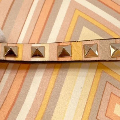 VALENTINO バレンティノ スタッズ 2WAY ハンドバッグ レザー レディース 中古
