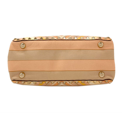 VALENTINO バレンティノ スタッズ 2WAY ハンドバッグ レザー レディース 中古