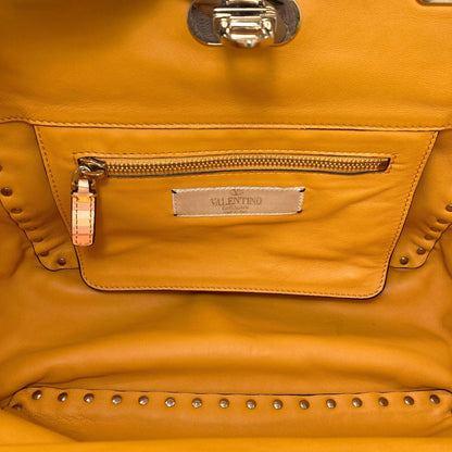 VALENTINO バレンティノ スタッズ 2WAY ハンドバッグ レザー レディース 中古