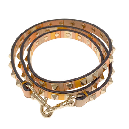 VALENTINO バレンティノ スタッズ 2WAY ハンドバッグ レザー レディース 中古