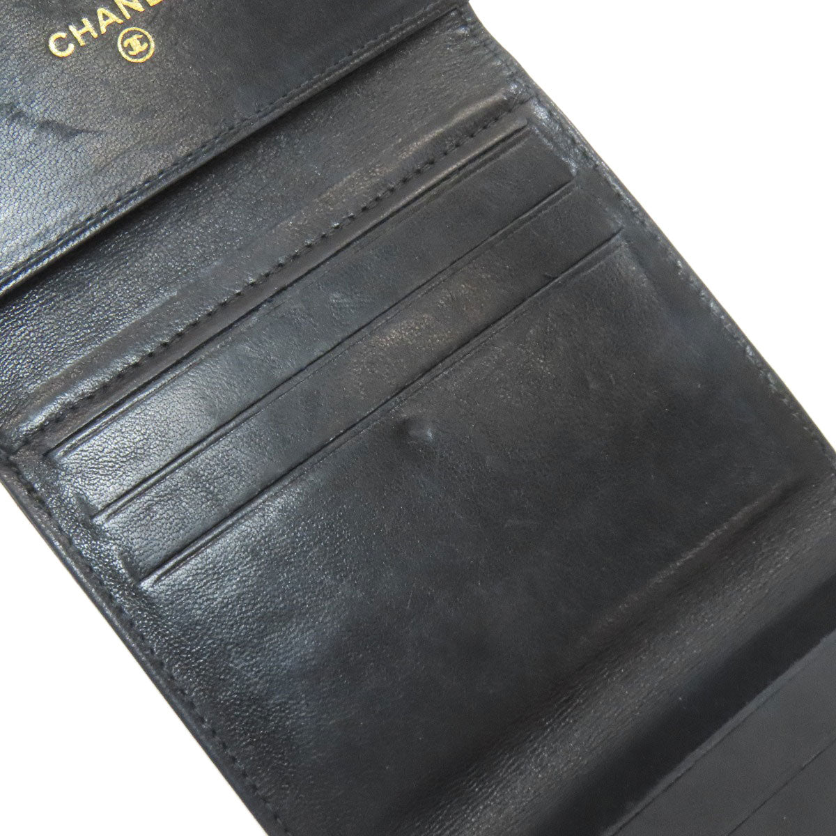シャネル Wホック ココマーク ゴールド金具 三つ折り財布（小銭入れあり） 中古 商品画像12