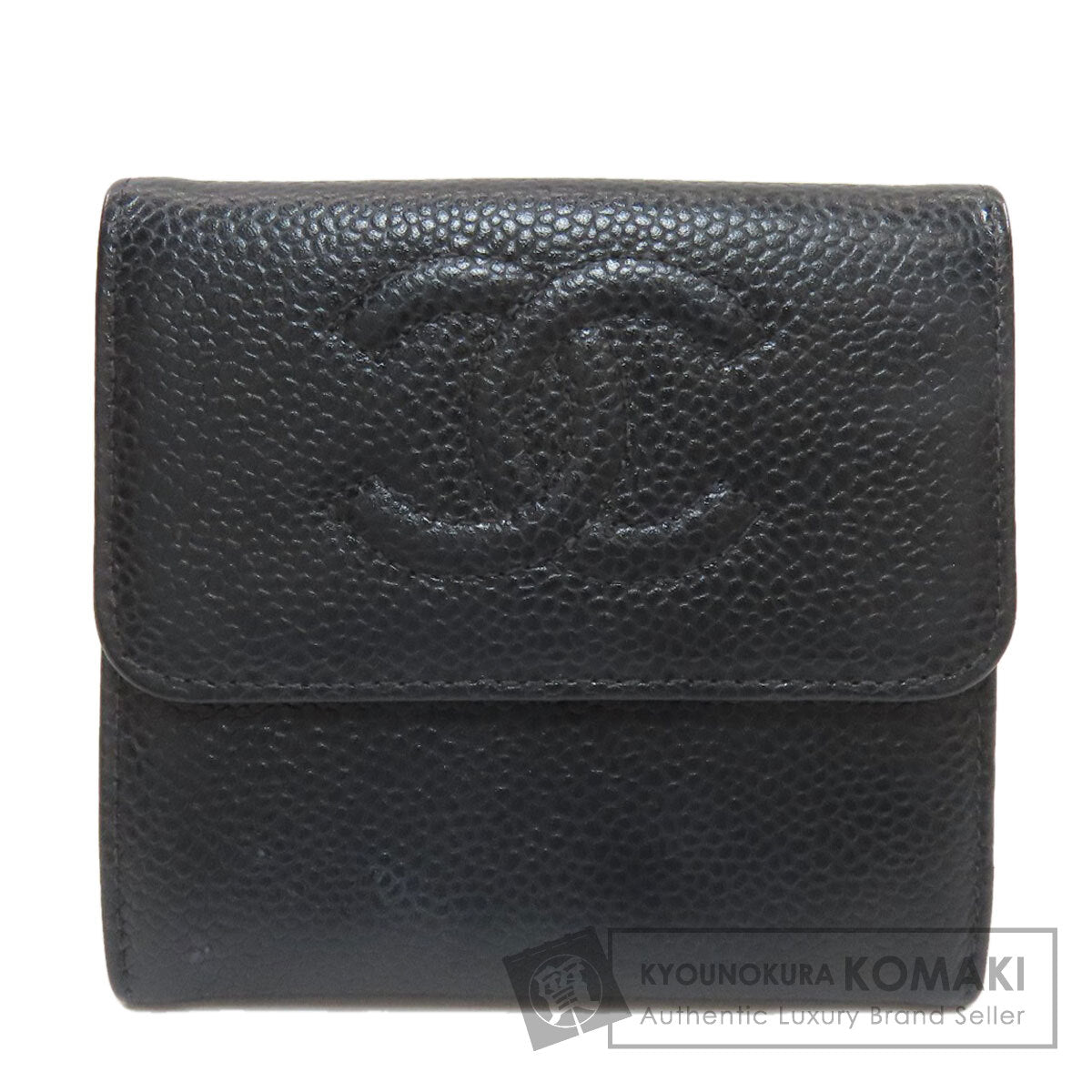 シャネル Wホック ココマーク ゴールド金具 三つ折り財布（小銭入れあり） 中古 商品画像1