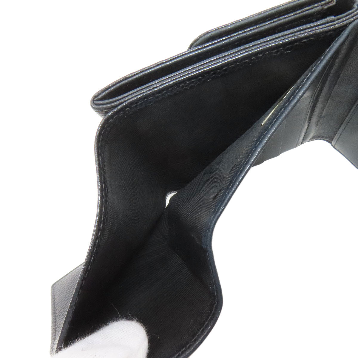 シャネル Wホック ココマーク ゴールド金具 三つ折り財布（小銭入れあり） 中古 商品画像6