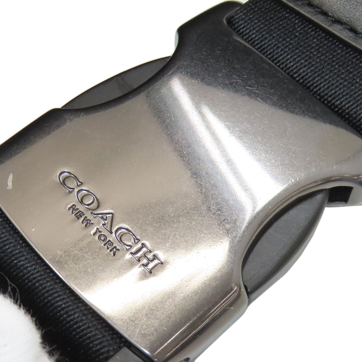 COACH コーチ F38749 シグネチャー ボディバッグ PVC レディース 中古