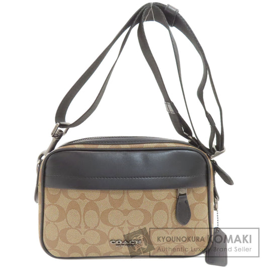 COACH コーチ F50715 シグネチャー ショルダーバッグ PVC レディース 中古
