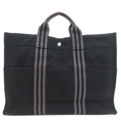 HERMES エルメス サックフールトゥMM ハンドバッグ キャンバス レディース 中古