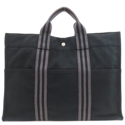 HERMES エルメス サックフールトゥMM ハンドバッグ キャンバス レディース 中古