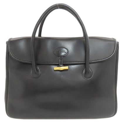 Longchamp ロンシャン ロゾ ハンドバッグ レザー レディース 中古