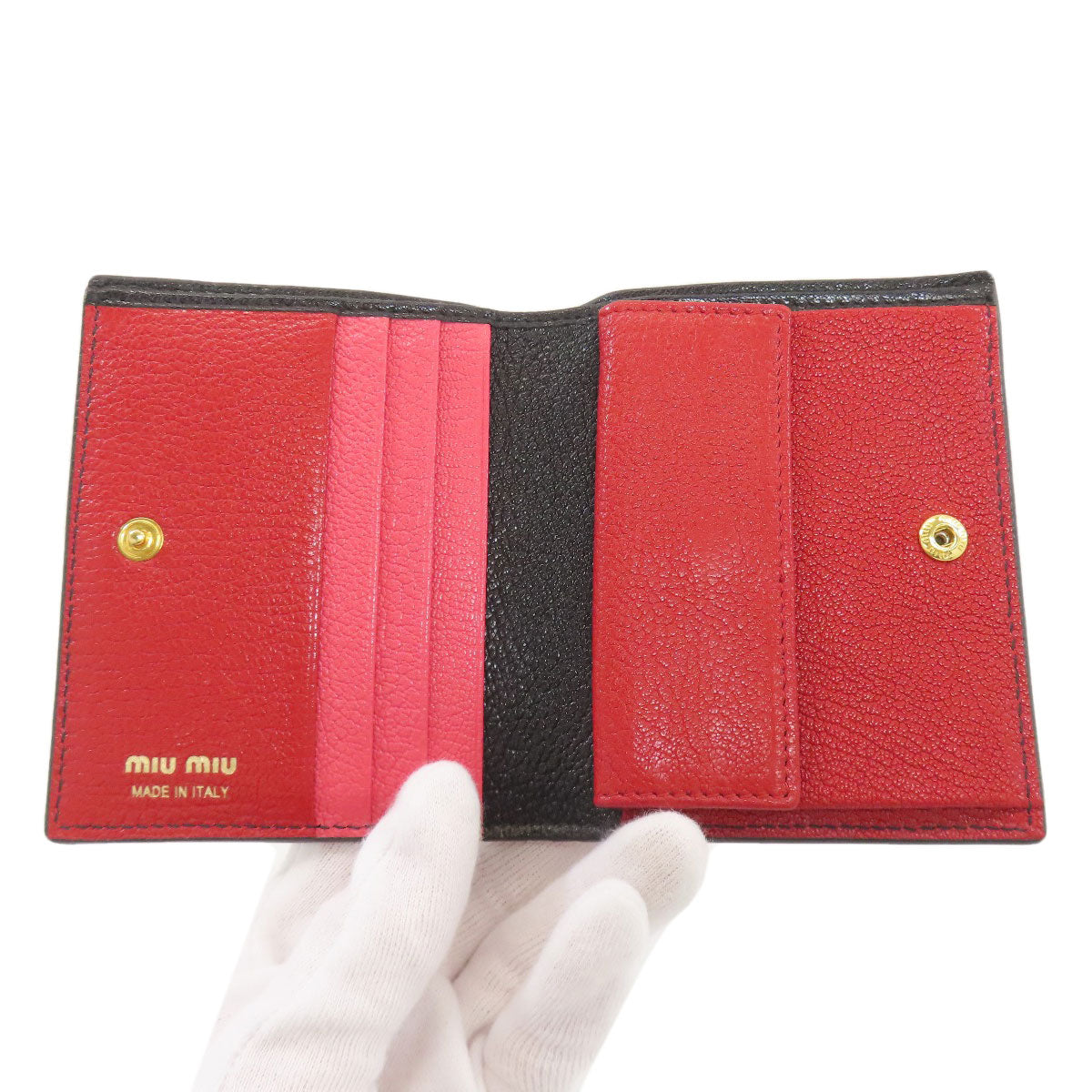 ミュウミュウ ロゴ 二つ折り財布（小銭入れあり） 中古 商品画像5