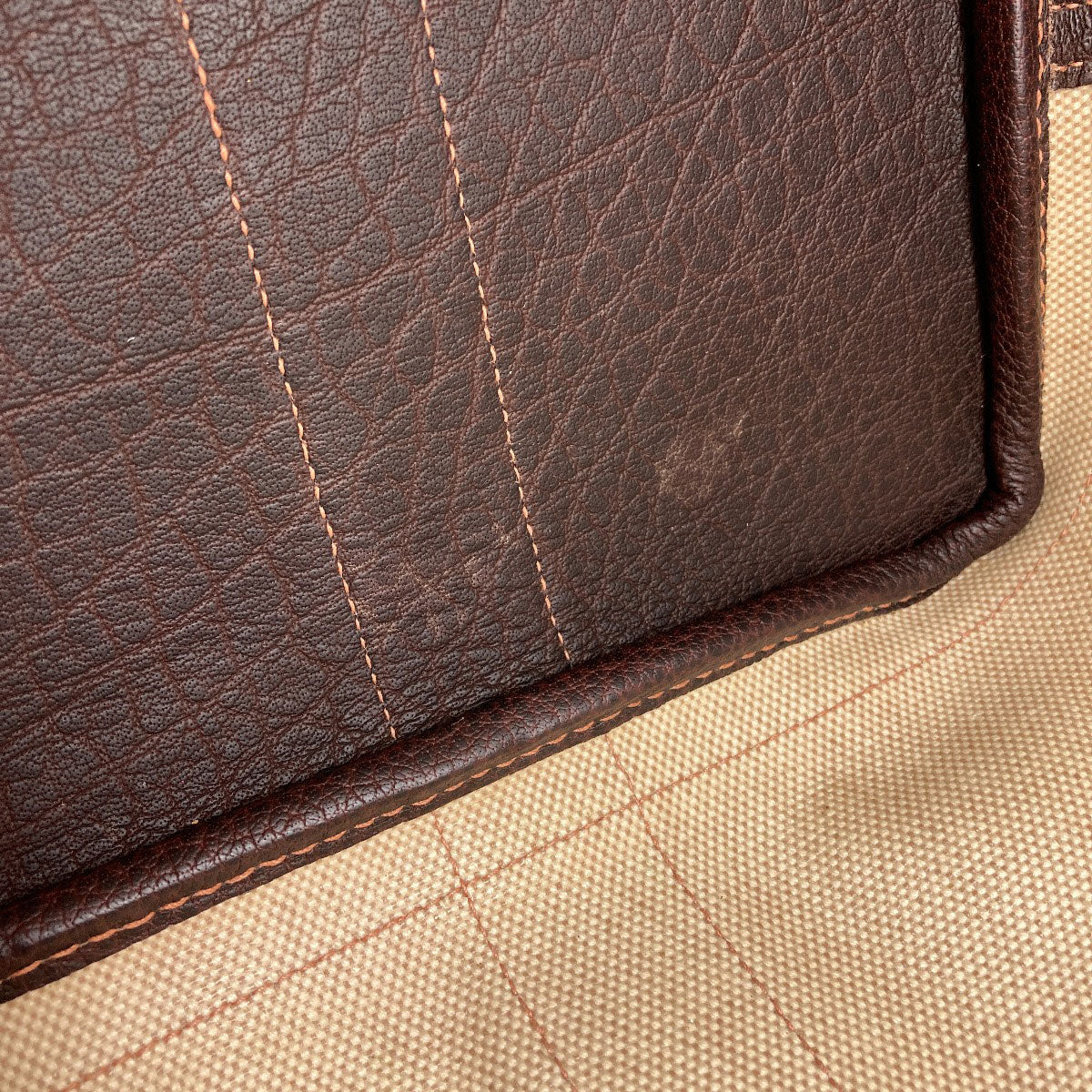 HERMES エルメス ガーデンパーティPM マロン シルバー金具 トートバッグ トワルアッシュ レディース 中古